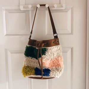 Shag multicolored retro purse